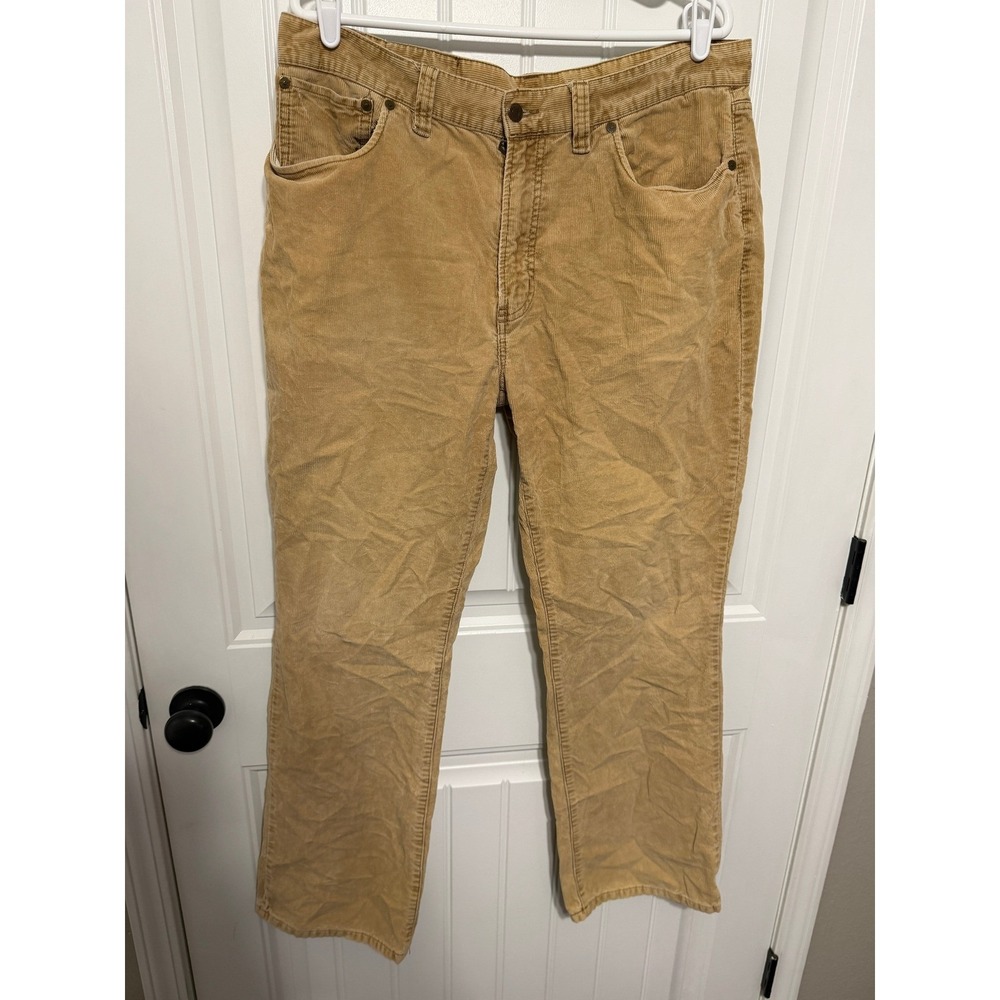 Polo Ralph Lauren Pants Mens 38x32 Corduroy Straight Leg Tan 5-Pocket EUC